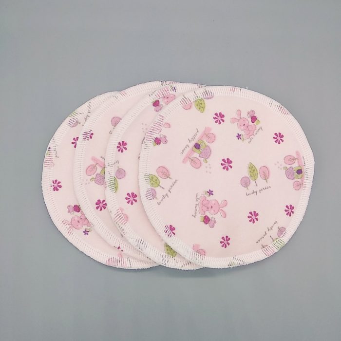 Zajček, hiška in narava - roza - premer 11cm